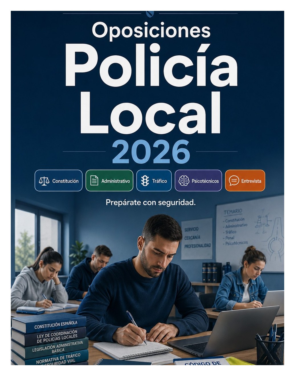 Oposiciones Administrativo del Estado 2026 — Preparación completa AGE C1 con derecho administrativo, gestión financiera, personal, informática, supuestos prácticos y test