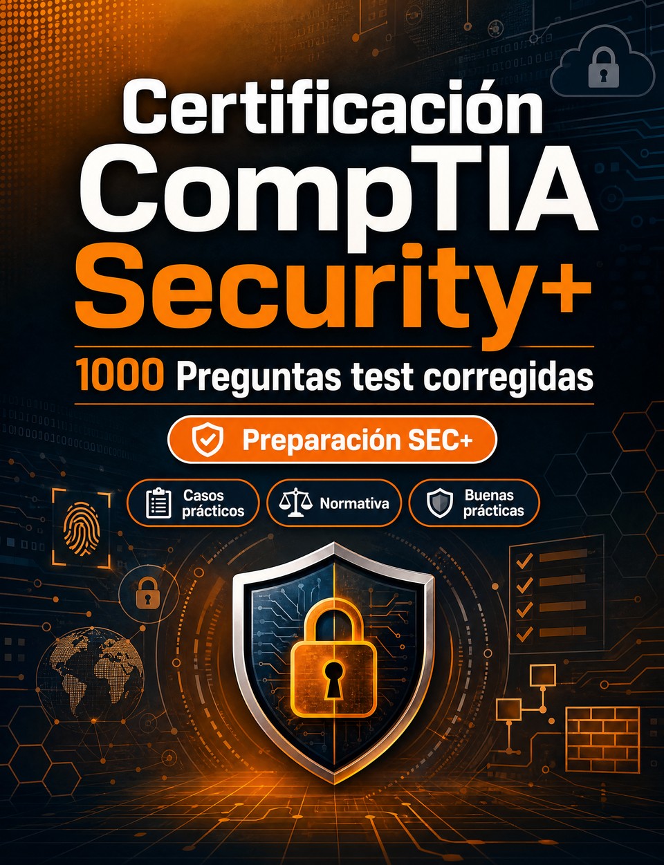 Certificación CompTIA Security+ 2026-2027 : 1000 Preguntas test corregidas — Preparación examen SEC+: test Casos prácticos, Normativa, Buenas prácticas, Seguridad, Simulación test  y repaso intensivo