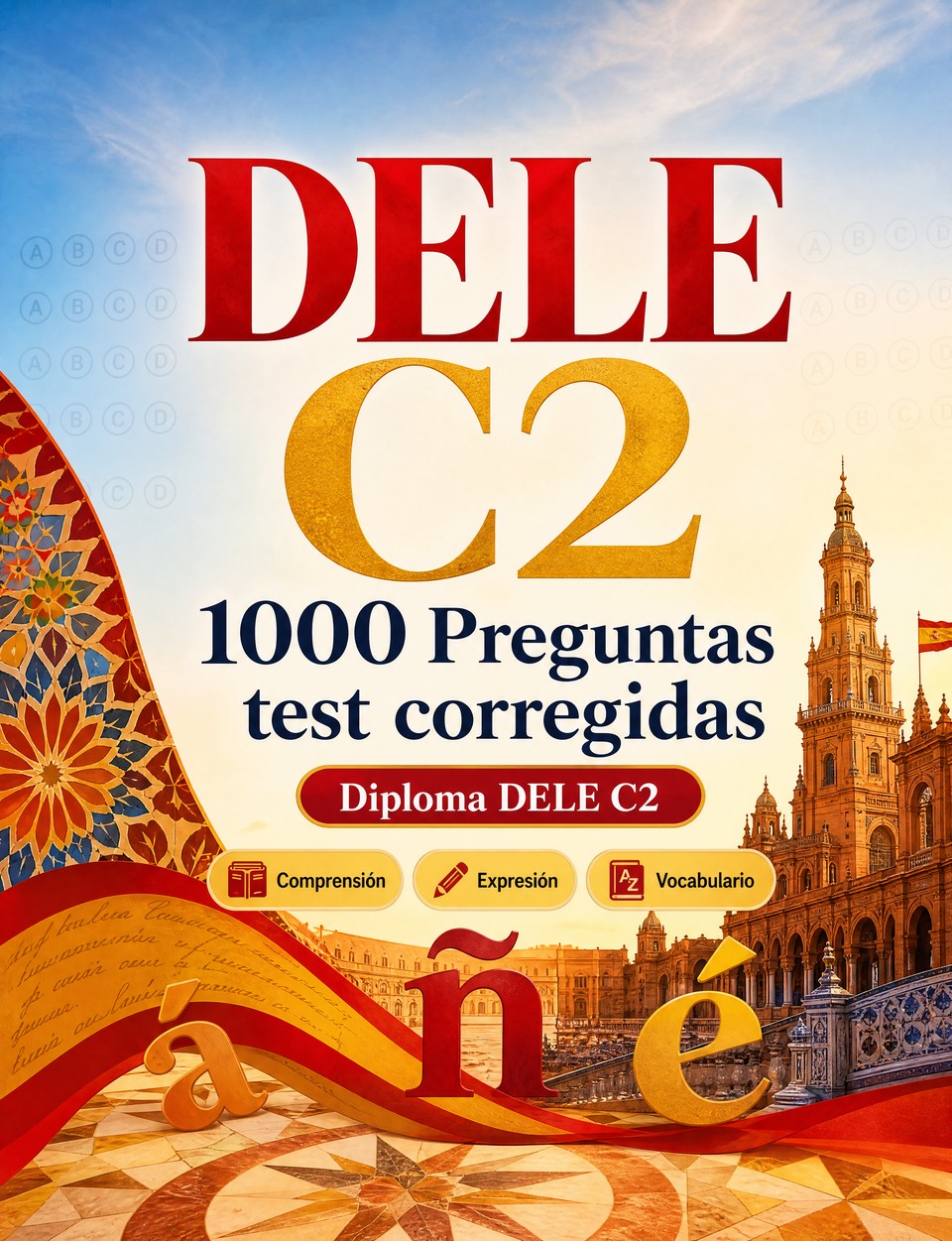 DELE C2 2026-2027 : 1000 Preguntas test corregidas DELE C2 2026-2027 : 1000 Preguntas test corregidas — Preparación examen español: Comprensión lectora, Vocabulario, Escritura, Ortografía y simulación de pruebas para aprobar