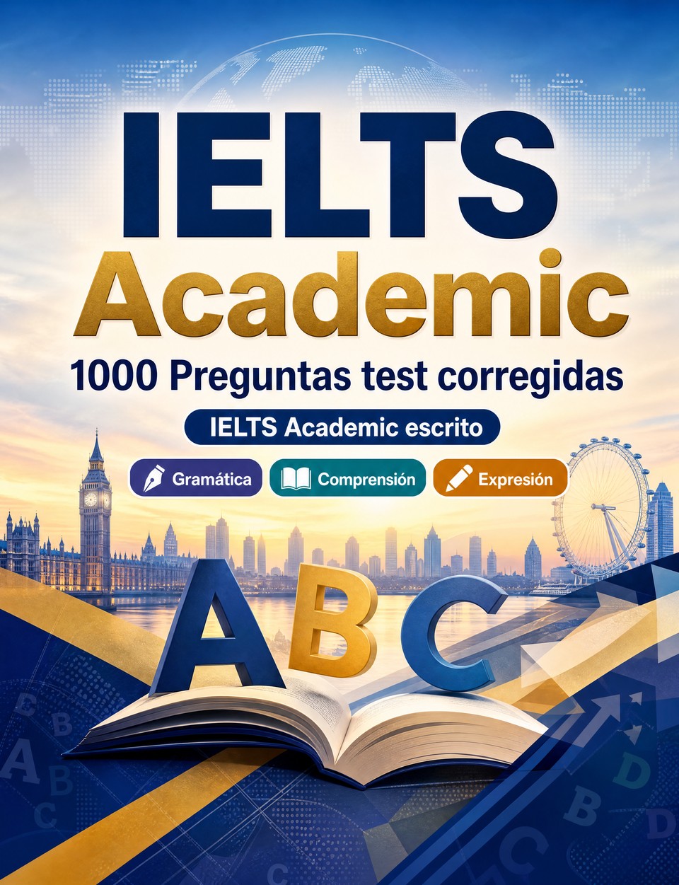 IELTS Academic 2026-2027 : 1000 Preguntas test corregidas — Preparación examen inglés: Gramática, Comprensión lectora, Vocabulario, Escritura  y simulación de pruebas para aprobar