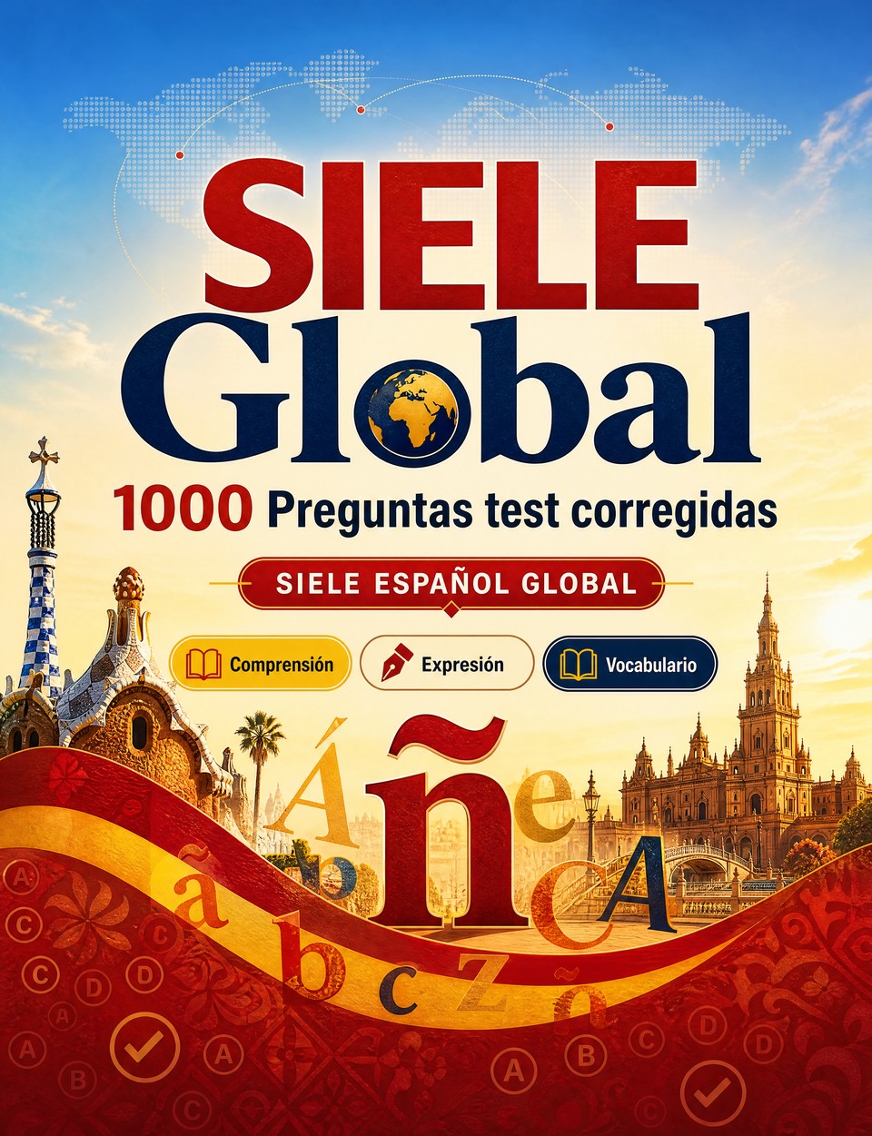 SIELE Global 2026-2027 : 1000 Preguntas test corregidas SIELE Global 2026-2027 : 1000 Preguntas test corregidas — Preparación examen español: Comprensión lectora, Vocabulario, Escritura, Ortografía y simulación de pruebas para aprobar